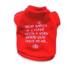 Pet Sweater Hoodie Size X-Small Dear Santa I have been a good dog this year